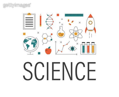 Science Icons Set In Flat Line Style Scientific Research Discovery