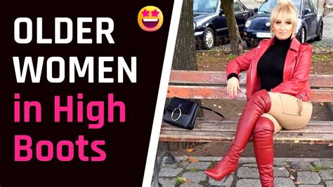 Older Women In Hot High Boots Leather Boots Kneeboots Youtube