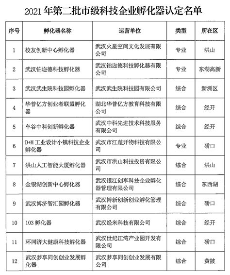 第二批市级科技企业孵化器和众创空间名单公布！未来申请应具备哪些条件？武汉20004新闻中心长江网cjncn