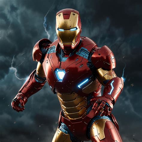Premium Photo Iron Man Wears A Red And Yellow Iron Suit