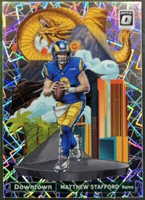 Matthew Stafford Panini Donruss Optic Downtown Dt Rams Ebay