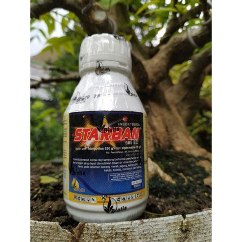 Jual Starban Insektisida Pestisida Dua Bahan Aktif Ulat Belalang 100 Ml