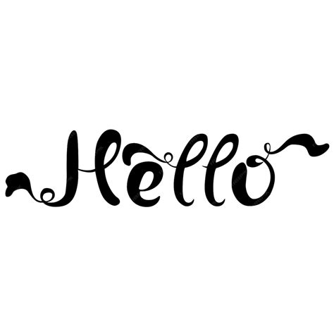 Premium Vector Hello Calligraphic Vector Hand Lettering Illustration