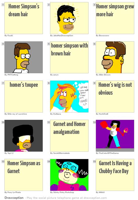 Homer Simpson's dream hair - Drawception