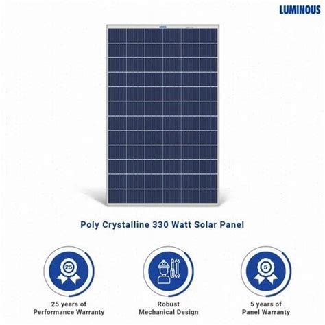 Watt Luminous W V Polycrystalline Solar Panel At Best Price In