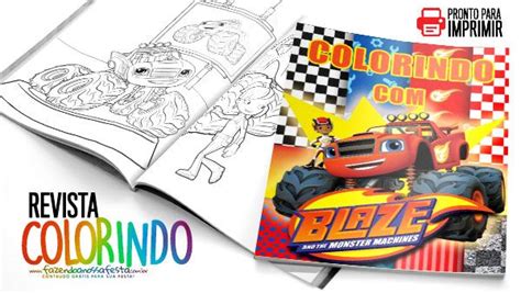 Livrinho Para Colorir Blaze And The Monster Machines Grátis Para