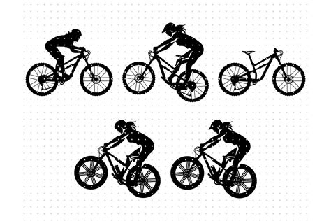 Riding A Mountain Bike Svg Graphic By Crafteroks Creative Fabrica