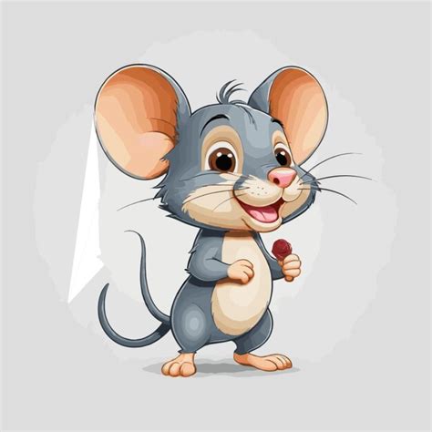 Premium Vector Rat Cartoon Vector On A White Background