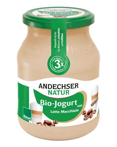 Bio Jogurt Mild Latte Macchiato Fett G Andechser Feinschmecker