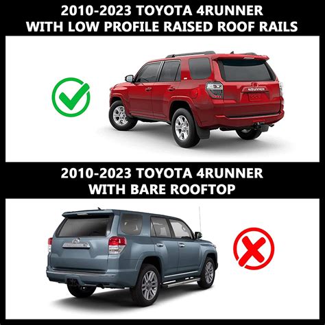 Rokiotoex Roof Rack Crossbars Fits Toyota 4runner 2010 2023 Low Profile