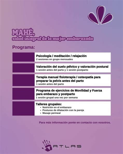 Programa Mah Salud Integral De La Mujer Embarazada Atlas