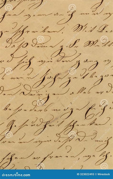 Mid 19th Century Handwriting Style Stock Image Image Of Antique