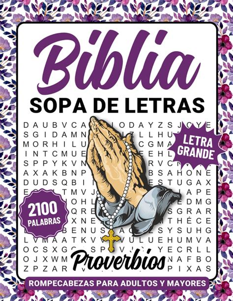 Sopa De Letras B Blica Para Adultos Proverbios En Letra Grande Libro