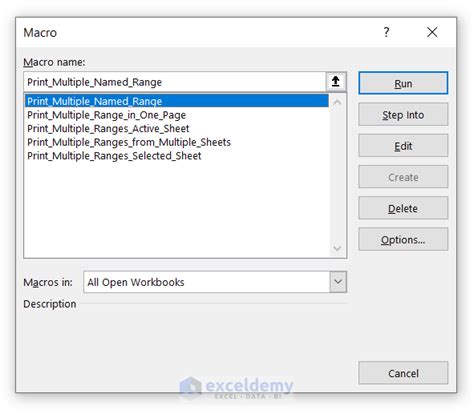 Excel Vba Set Print Area For Multiple Ranges 5 Examples Exceldemy