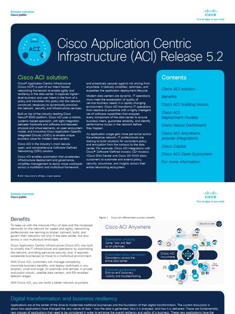 Cisco Application Centric Infrastructure Solution Overview Pdf