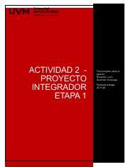 A2 EQ pdf Compañía Isdamar S A de C V ACTIVIDAD 2 PROYECTO