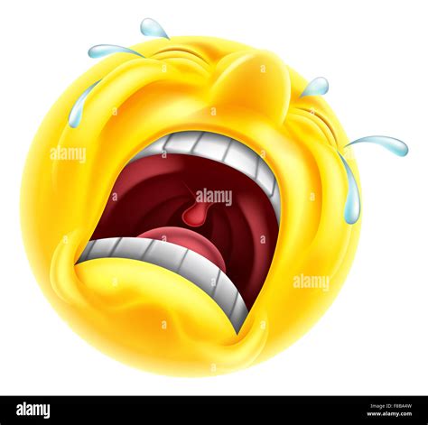 Crying Sad Emoticon Emoji Smiley Vector Illustration 41 Off