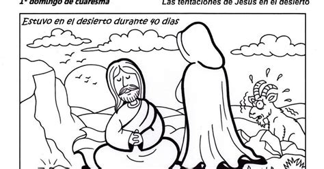 Jes S Venci Las Tentaciones Para Colorear Jesus En El Desierto