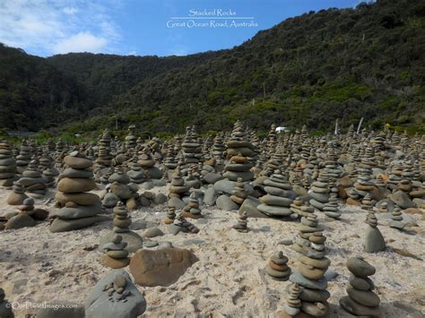 Stacked Rocks Cairns Great Ocean Raod Australia