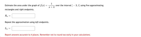 Solved Estimate The Area Under The Graph Of F X