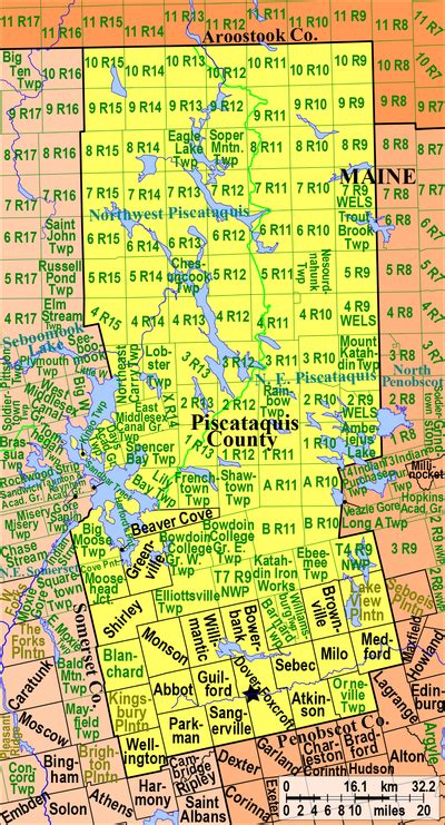 Maine Piscataquis County Municipalities Map Quiz - By KinoHoward