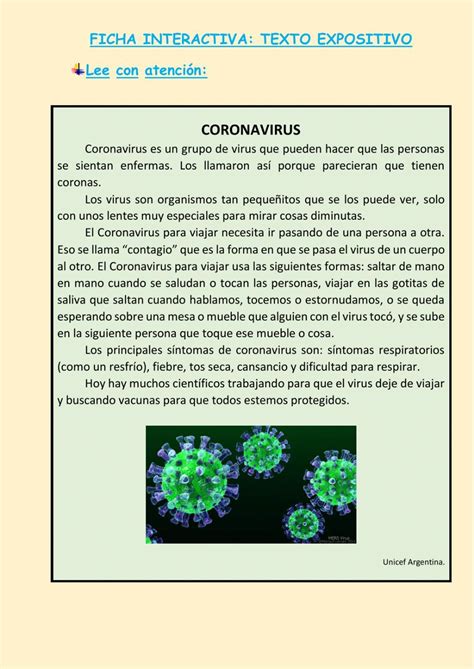 texto expositivo exercise for 4º 6º primaria artofit