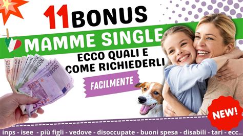 Mamme SINGLE Bonus Aiuti Economici Come Richiedere Contributi Per Figli