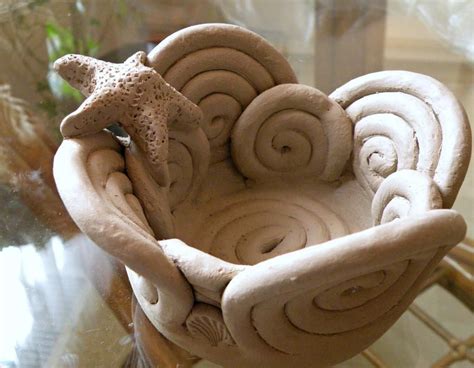 Hand Building Pottery Ideas Mermaid Bowl Hand Built Coiled Pottery