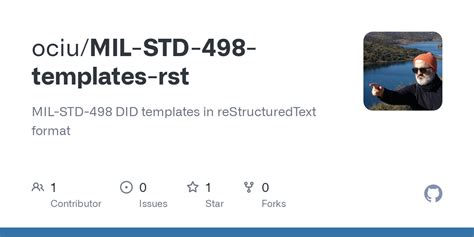 GitHub - ociu/MIL-STD-498-templates-rst: MIL-STD-498 DID templates in ...