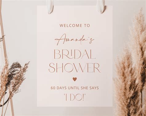 Minimal Boho Welcome Sign Bridal Shower Sign Party Sign