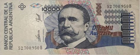 Argentinien Australes O D Banknote Banco Central De