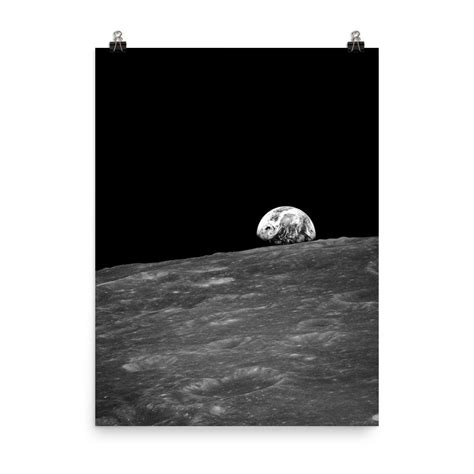 Earthrise Taken by Apollo 8 Poster Print - Etsy