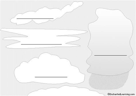 Label The Clouds Simple Version Printout