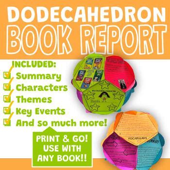 Dodecahedron Paper Lanterns Book Report For Any Book No Prep Tpt