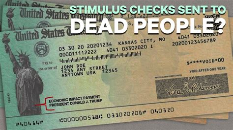 Stimulus Checks Mailed To Dead People Youtube