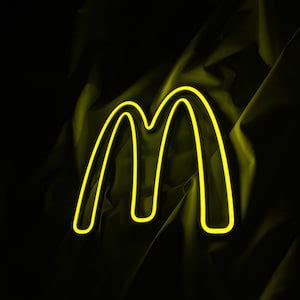 Neon LED Mcdonald's Neon Sign Wall Decor Food Lovers Big Mac Mcdonald Sign Yellow Neon LED ...