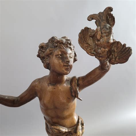 Pair Of Hunt And Harvest Spelter Statuettes On The Square Emporium