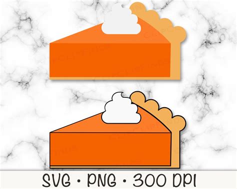 Pumpkin Pie Slice Svg Whip Cream Fall Autumn Thanksgiving Png