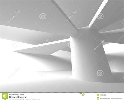 Abstract Modern White Architecture Background Stock Illustration