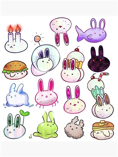 Omori Bunnies Poster For Sale By Pixiibloom39 Redbubble