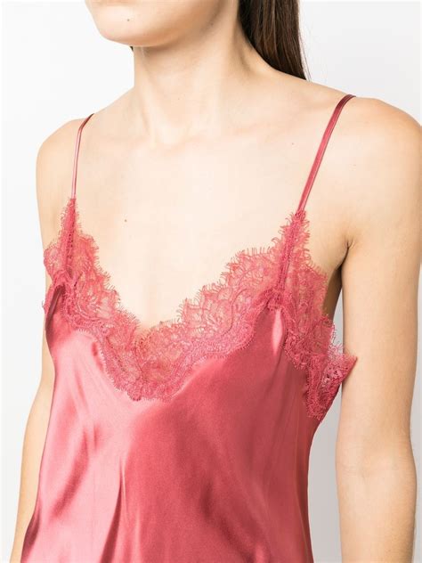 Sainted Sisters Lace Trim Silk Camisole Farfetch