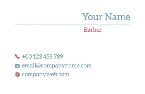 Personalize and get this Retro Simple Barber Shop Business Card template