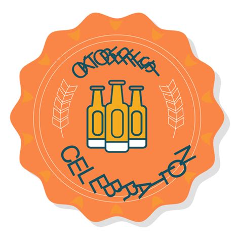 Oktoberfest Celebration Bottle Badge Sticker Png And Svg Design For T Shirts