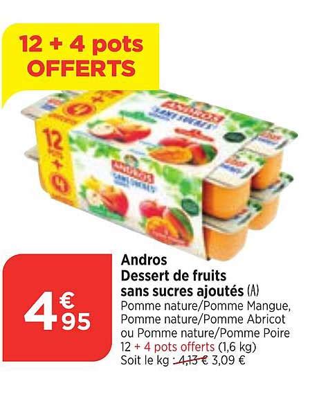 Promo Andros Dessert De Fruits Sans Sucres Ajout S Chez Bi Icatalogue Fr