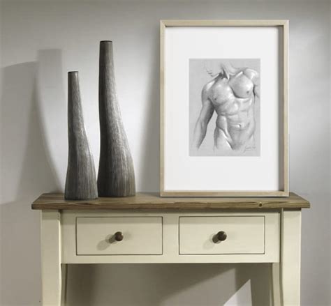 Male Nude Drawing PRINT Of Art Pencil Drawing Male Nude Etsy