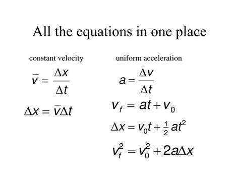 Ppt Derivation Of Kinematic Equations Powerpoint Presentation Id172075