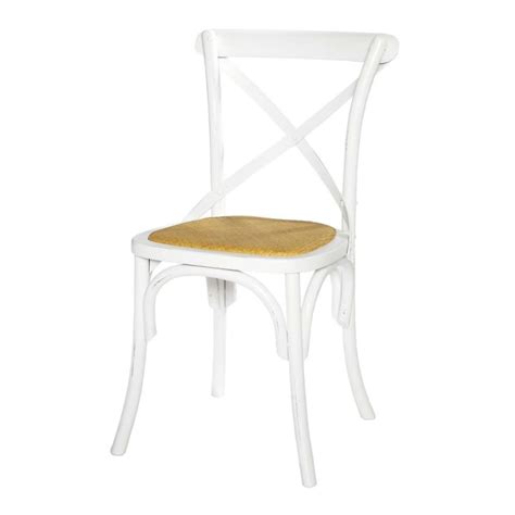 Chaise Bistrot En Rotin Et Bouleau Blanc Tradition Maisons Du Monde