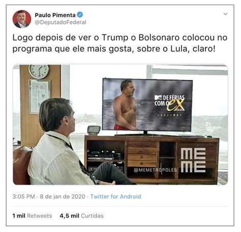 Bolsonaro Faz Live Assistindo Trump E Vira Meme