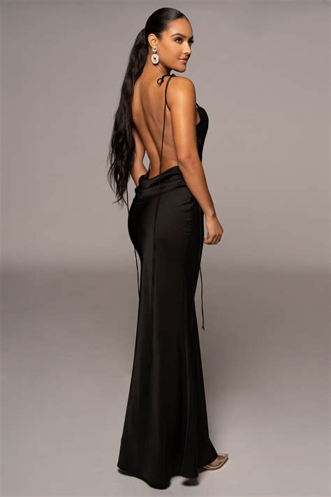 Black satin dress long – Artofit