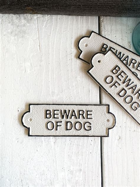 Beware of Dog Sign Dog Lover Metal Dog Sign Gate Decor - Etsy